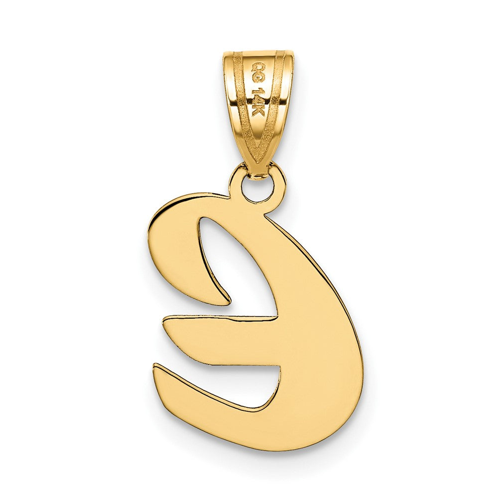 Polished Script Initial Pendants