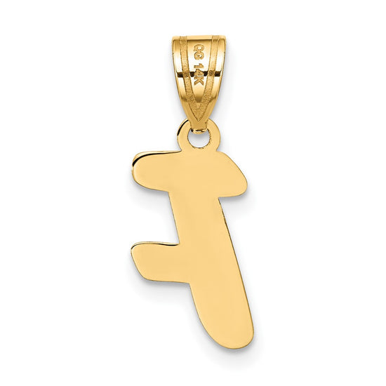 Polished Script Initial Pendants