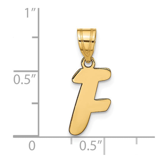 Polished Script Initial Pendants