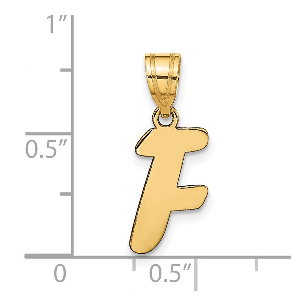 Polished Script Initial Pendants
