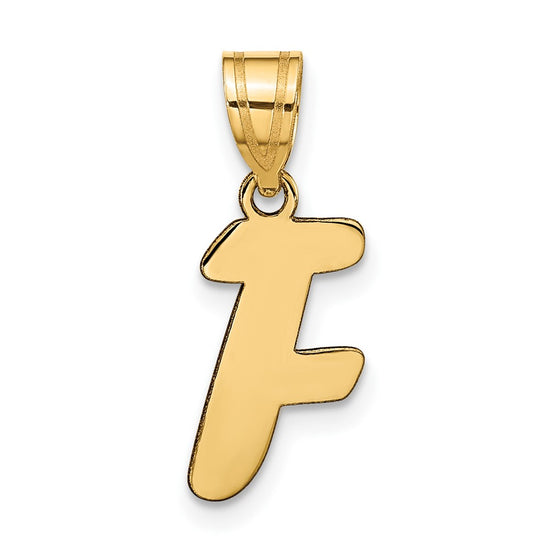 Polished Script Initial Pendants