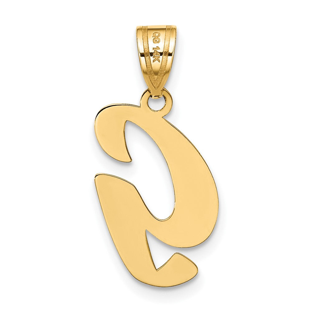 Polished Script Initial Pendants