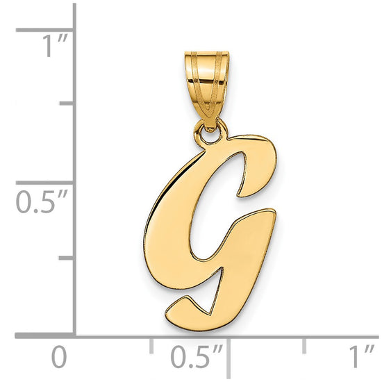Polished Script Initial Pendants