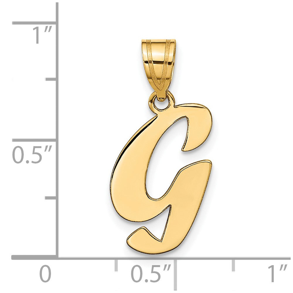 Polished Script Initial Pendants