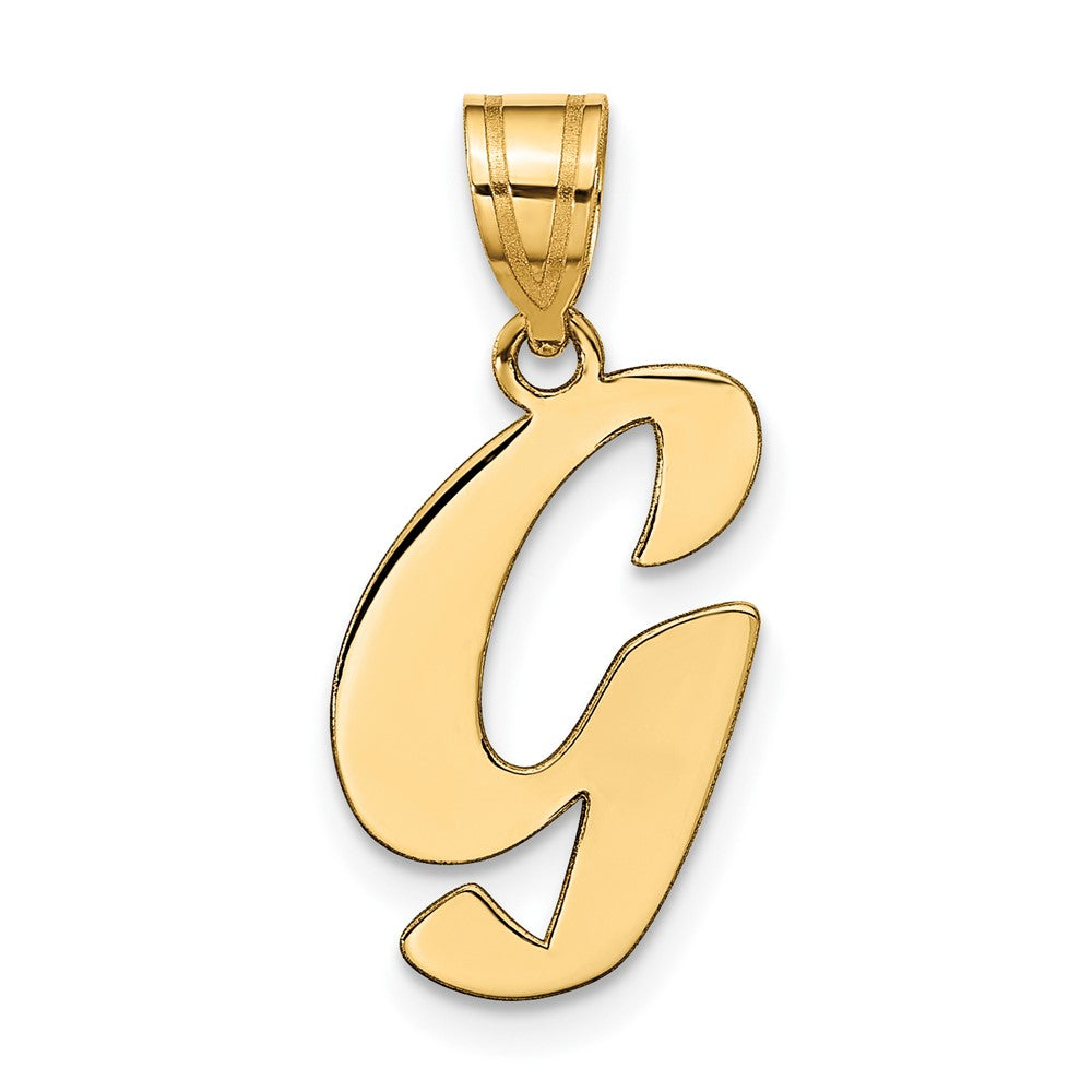 Polished Script Initial Pendants