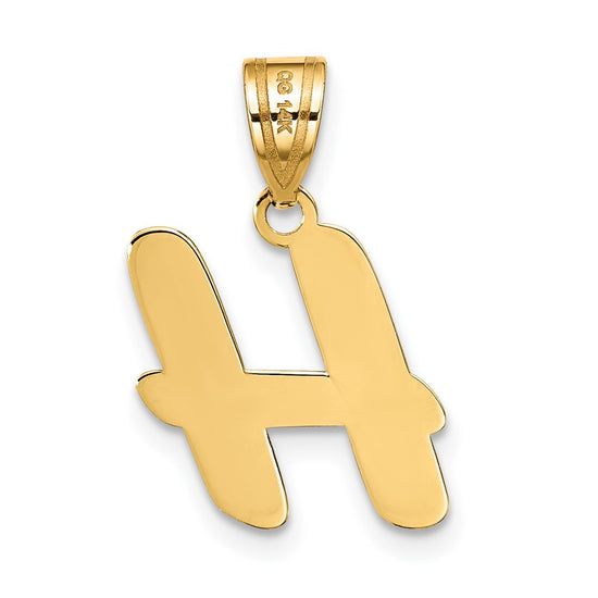 Polished Script Initial Pendants