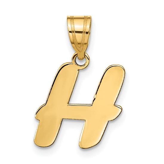 Polished Script Initial Pendants