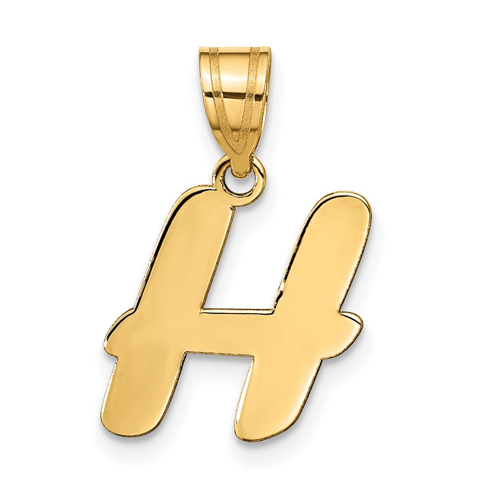 Polished Script Initial Pendants