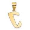 Polished Script Initial Pendants