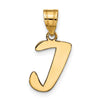 Polished Script Initial Pendants
