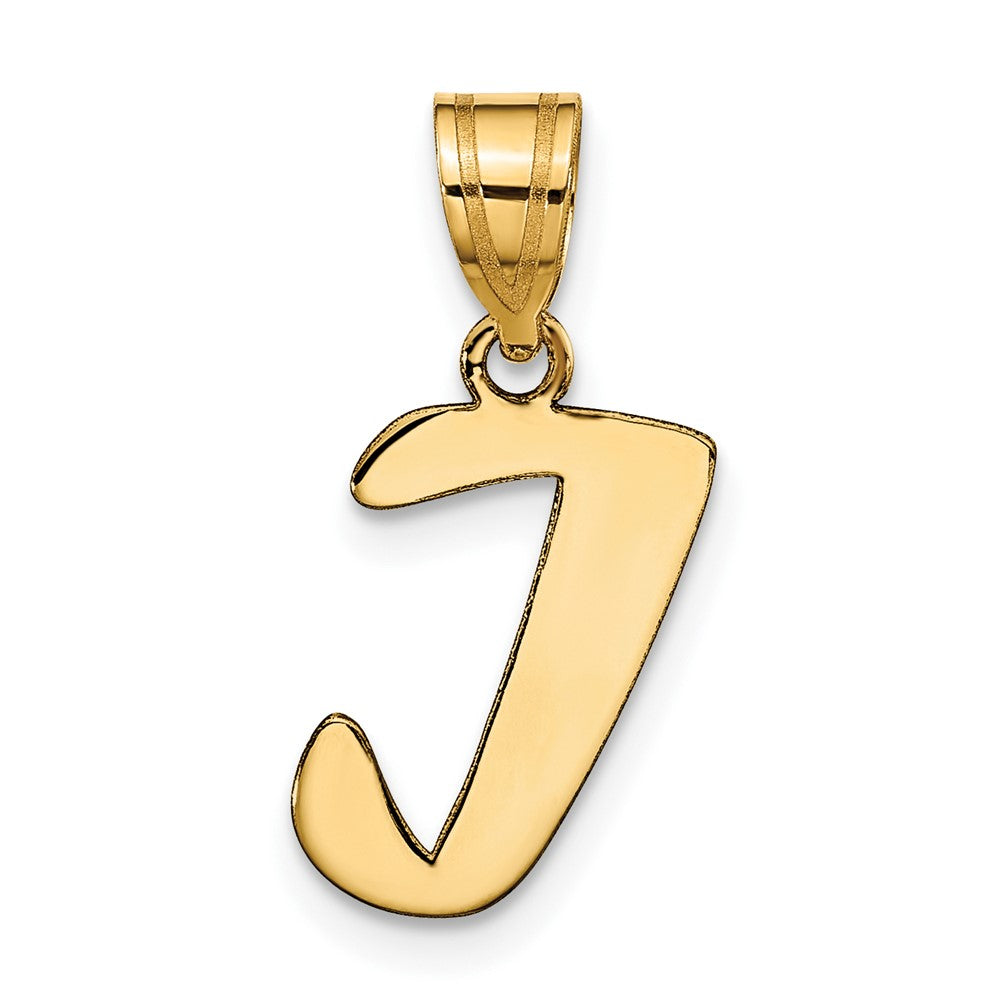 Polished Script Initial Pendants
