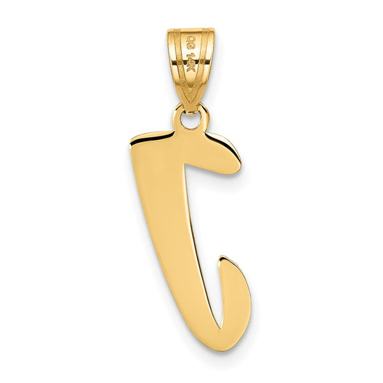 Polished Script Initial Pendants