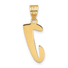 Polished Script Initial Pendants
