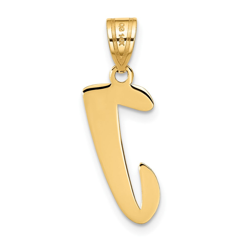 Polished Script Initial Pendants