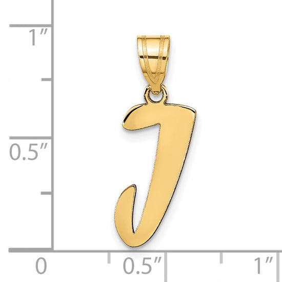 Polished Script Initial Pendants