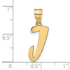 Polished Script Initial Pendants