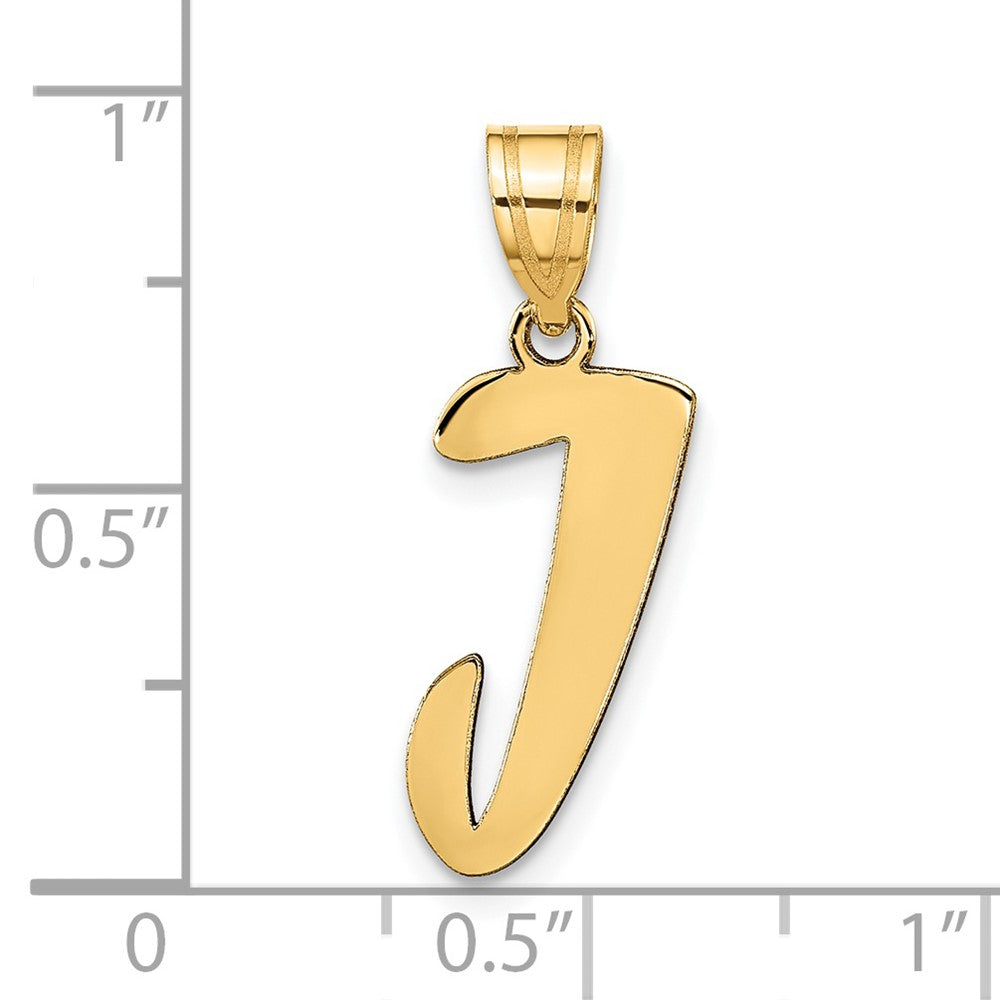 Polished Script Initial Pendants