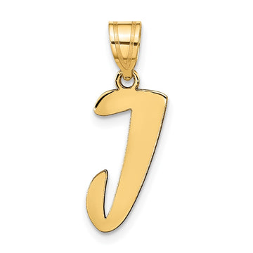 Polished Script Initial Pendants