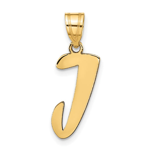 Polished Script Initial Pendants