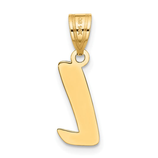 Polished Script Initial Pendants
