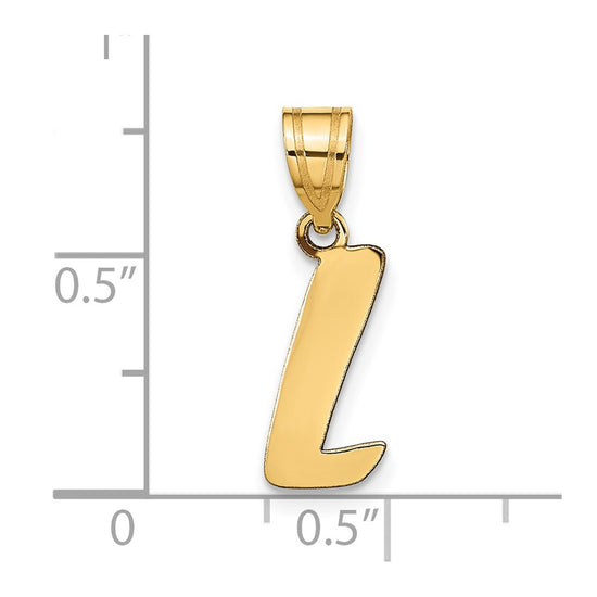 Polished Script Initial Pendants