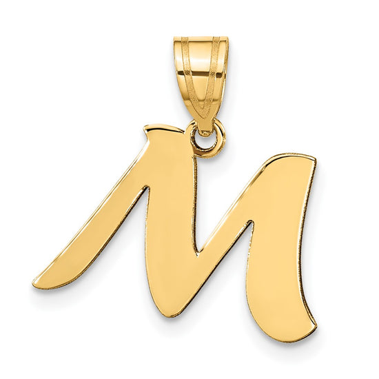 Polished Script Initial Pendants