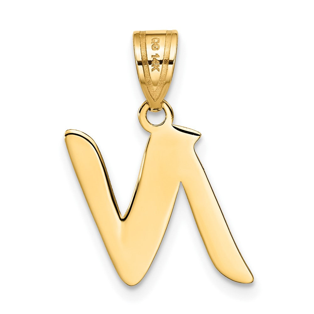 Polished Script Initial Pendants