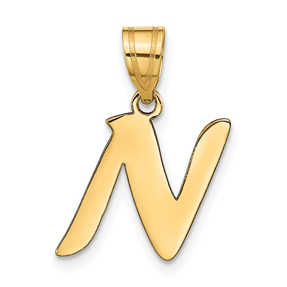 Polished Script Initial Pendants