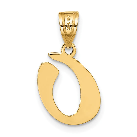 Polished Script Initial Pendants