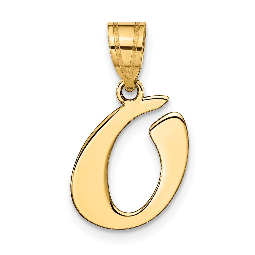 Polished Script Initial Pendants