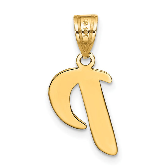 Polished Script Initial Pendants