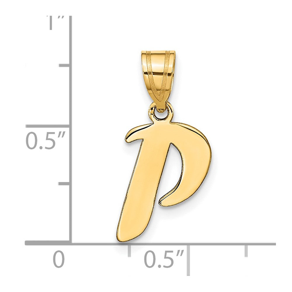 Polished Script Initial Pendants