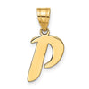Polished Script Initial Pendants