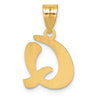 Polished Script Initial Pendants