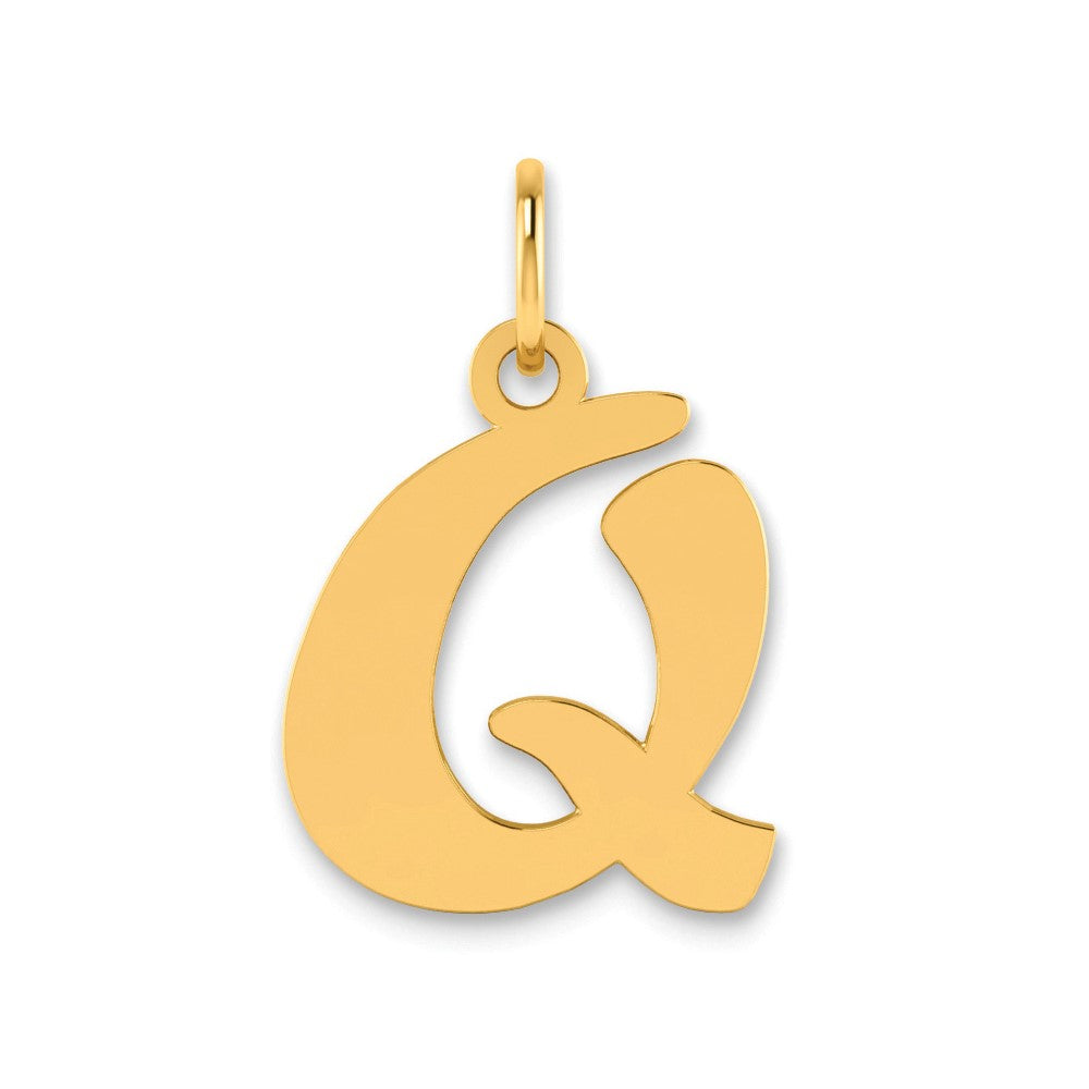 Polished Script Initial Pendants