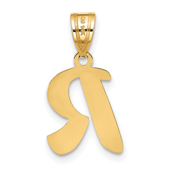 Polished Script Initial Pendants