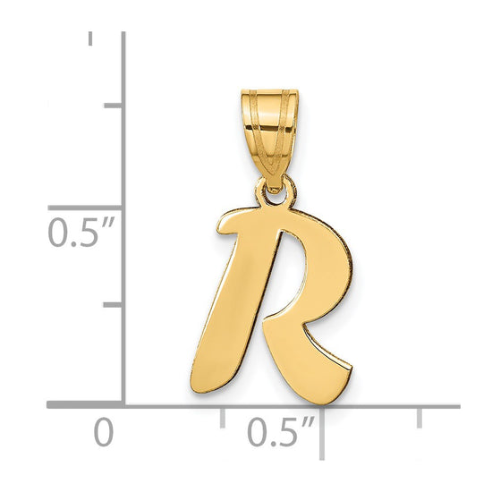 Polished Script Initial Pendants
