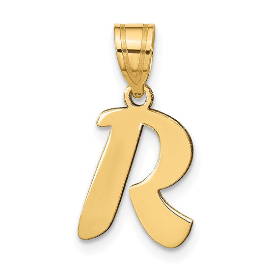 Polished Script Initial Pendants