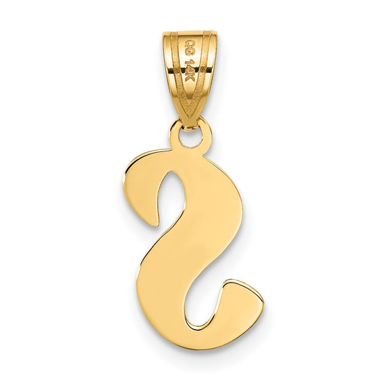 Polished Script Initial Pendants
