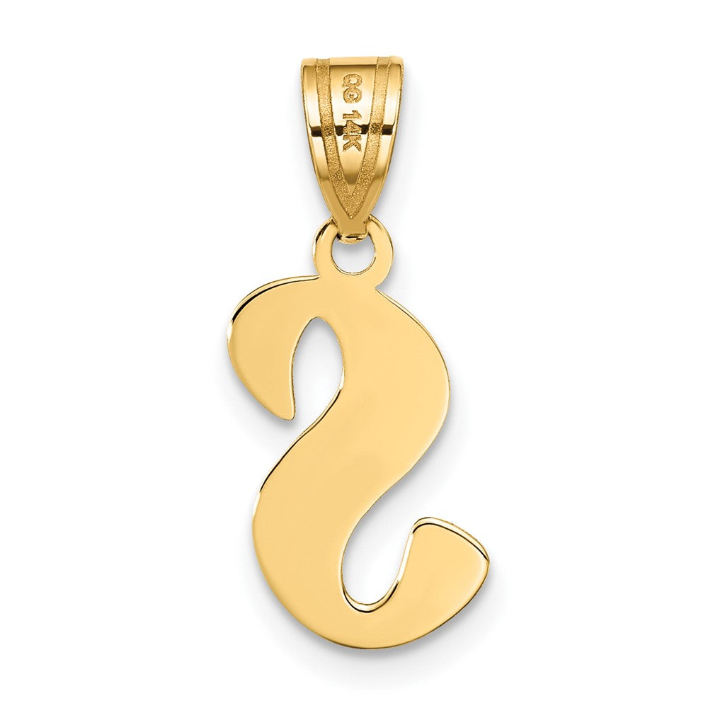 Polished Script Initial Pendants