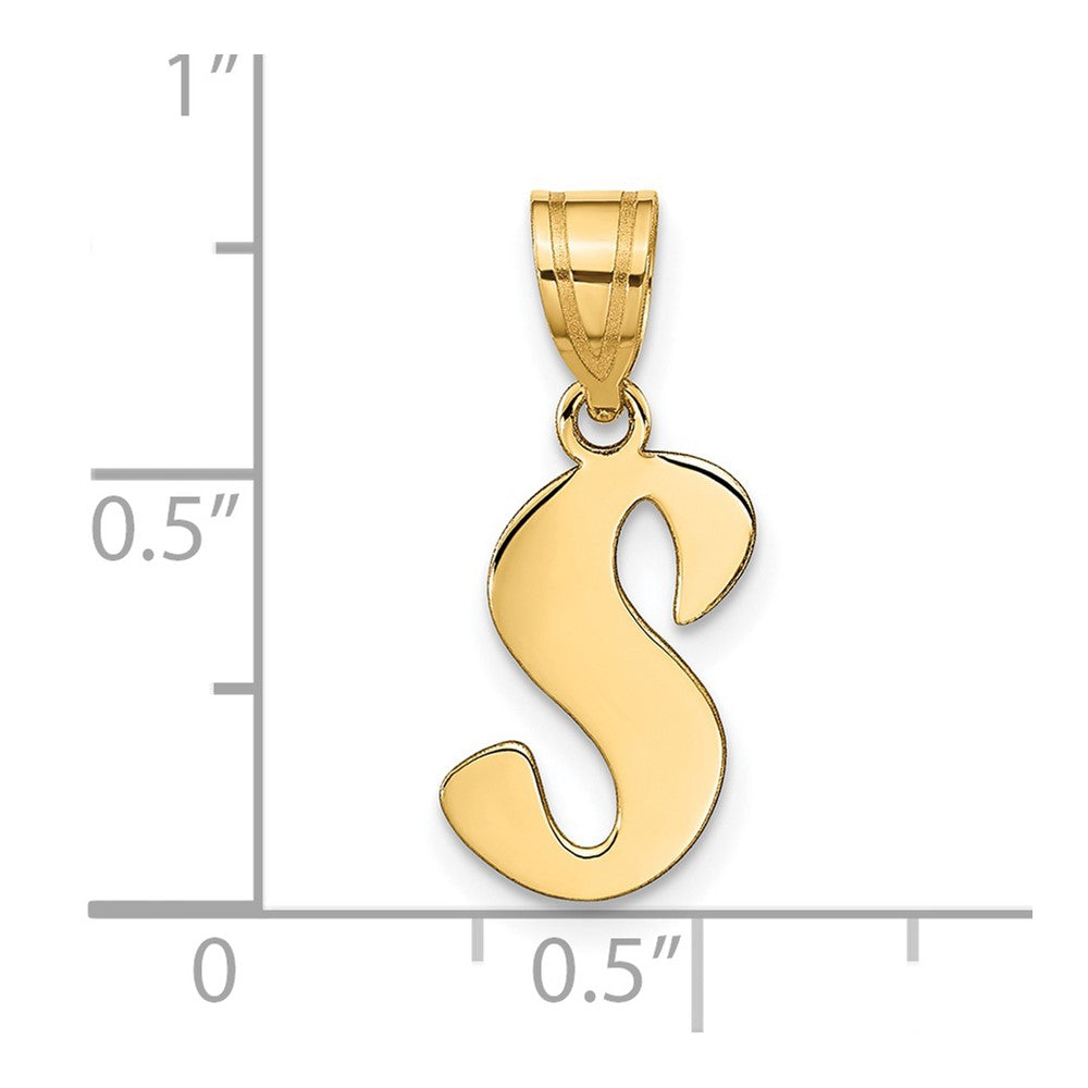 Polished Script Initial Pendants