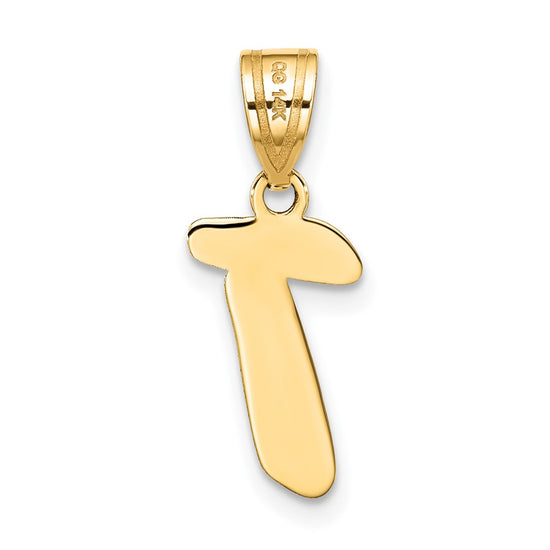 Polished Script Initial Pendants