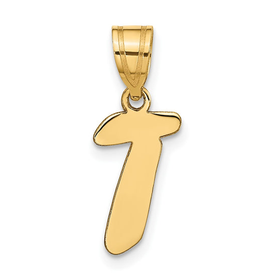 Polished Script Initial Pendants