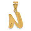 Polished Script Initial Pendants