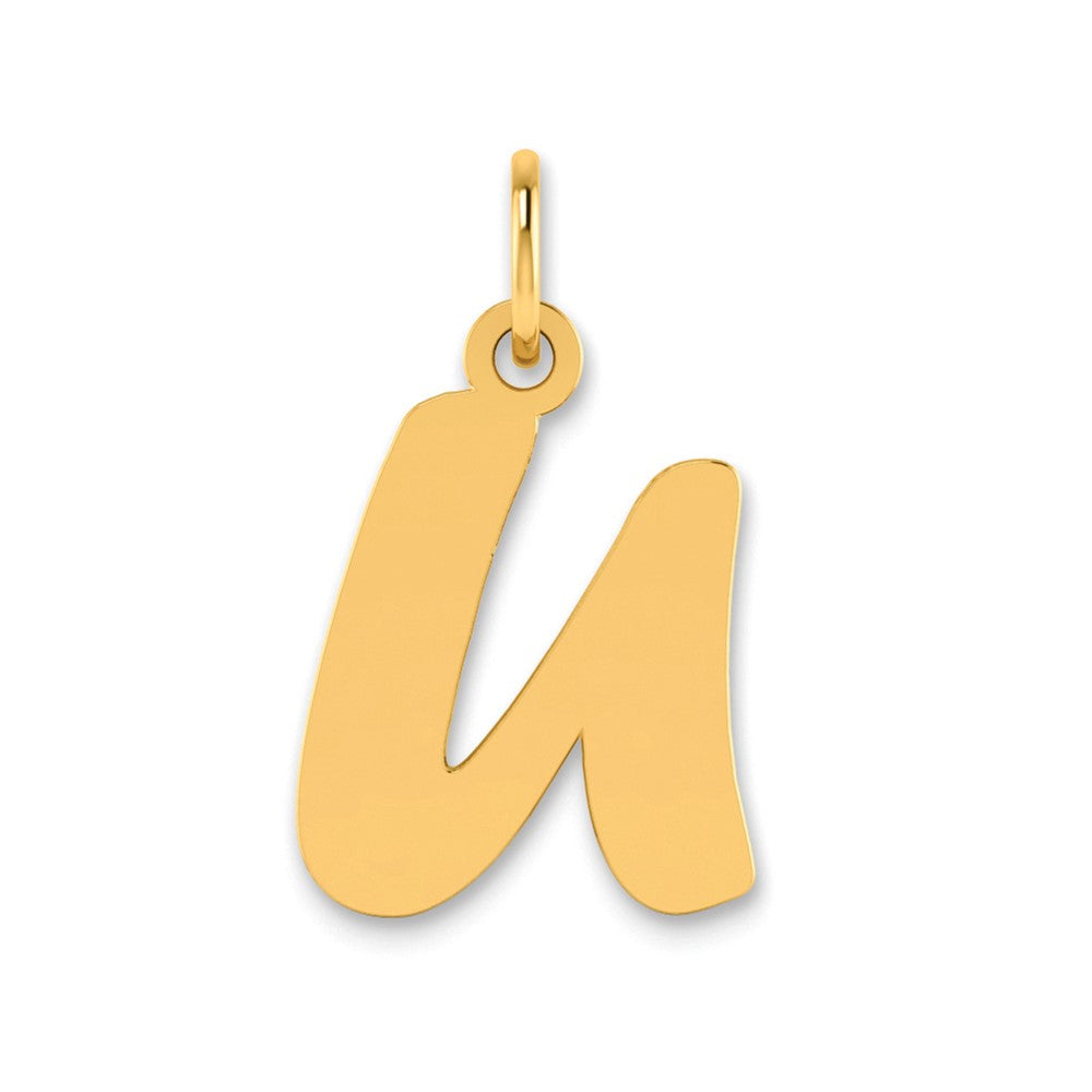 Polished Script Initial Pendants
