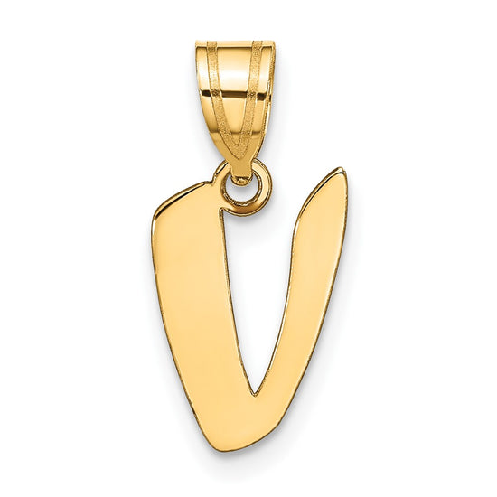 Polished Script Initial Pendants