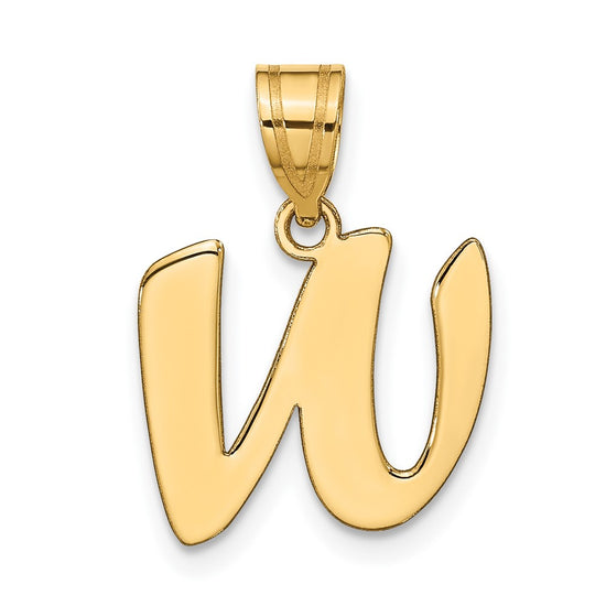 Polished Script Initial Pendants