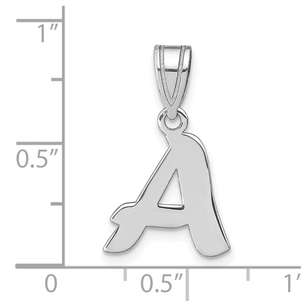Polished Script Initial Pendants