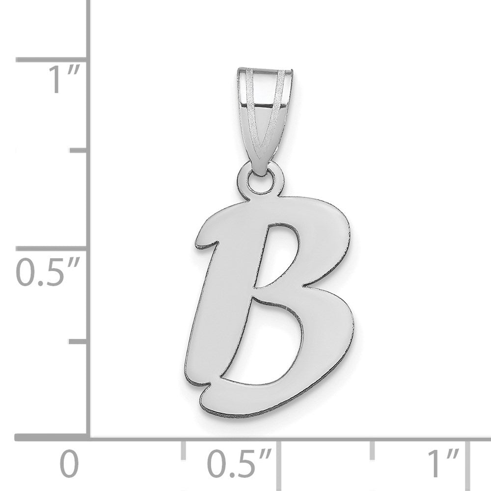 Polished Script Initial Pendants