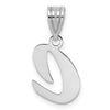 Polished Script Initial Pendants